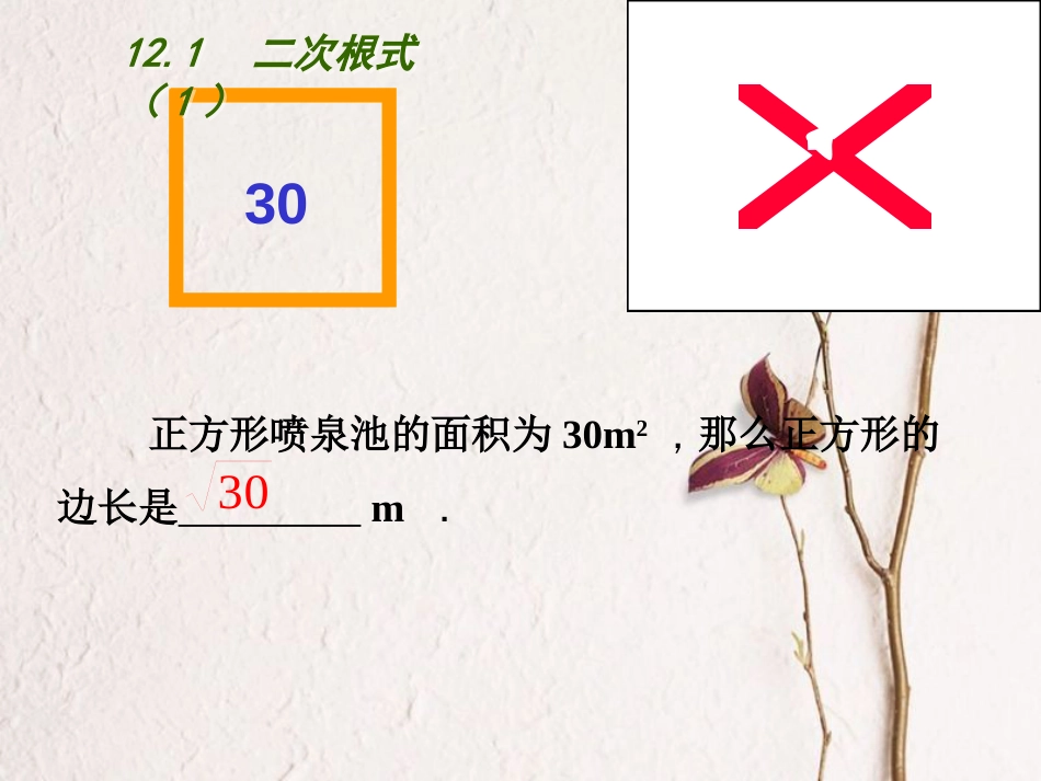 江苏省连云港市东海县八年级数学下册 第12章 二次根式 12.1 二次根式（1）课件 （新版）苏科版_第3页