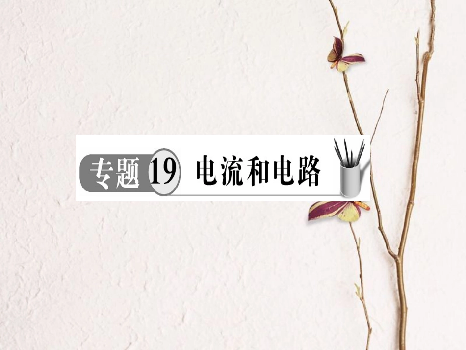 中考物理 专题19 电流和电路复习课件(1)_第1页