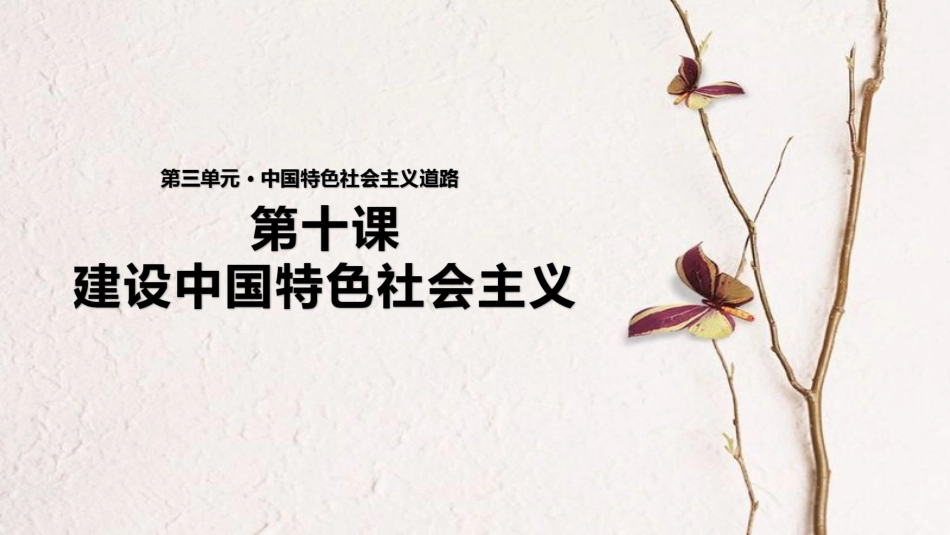 八年级历史下册 第三单元 中国特色社会主义道路 10《建设中国特色社会主义》教学课件 新人教版(1)_第1页