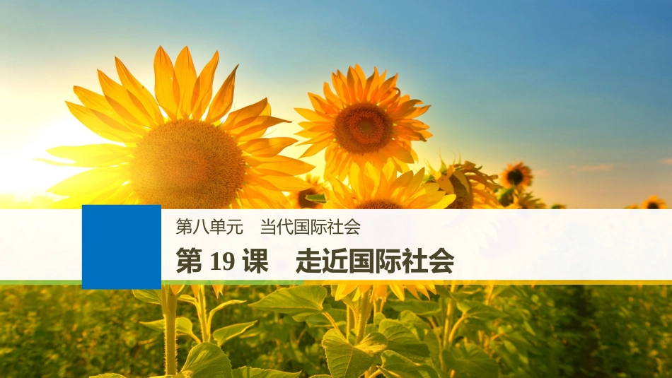 （江苏专版）2019届高考政治一轮复习 第八单元 当代国际社会 第19课 走近国际社会课件 新人教版必修2(1)_第1页