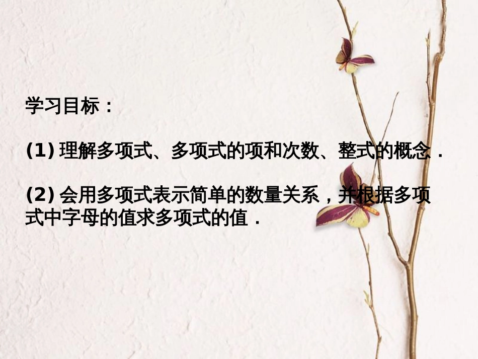 陕西省安康市石泉县池河镇七年级数学上册 2.1 整式（3）课件 （新版）新人教版(1)_第2页