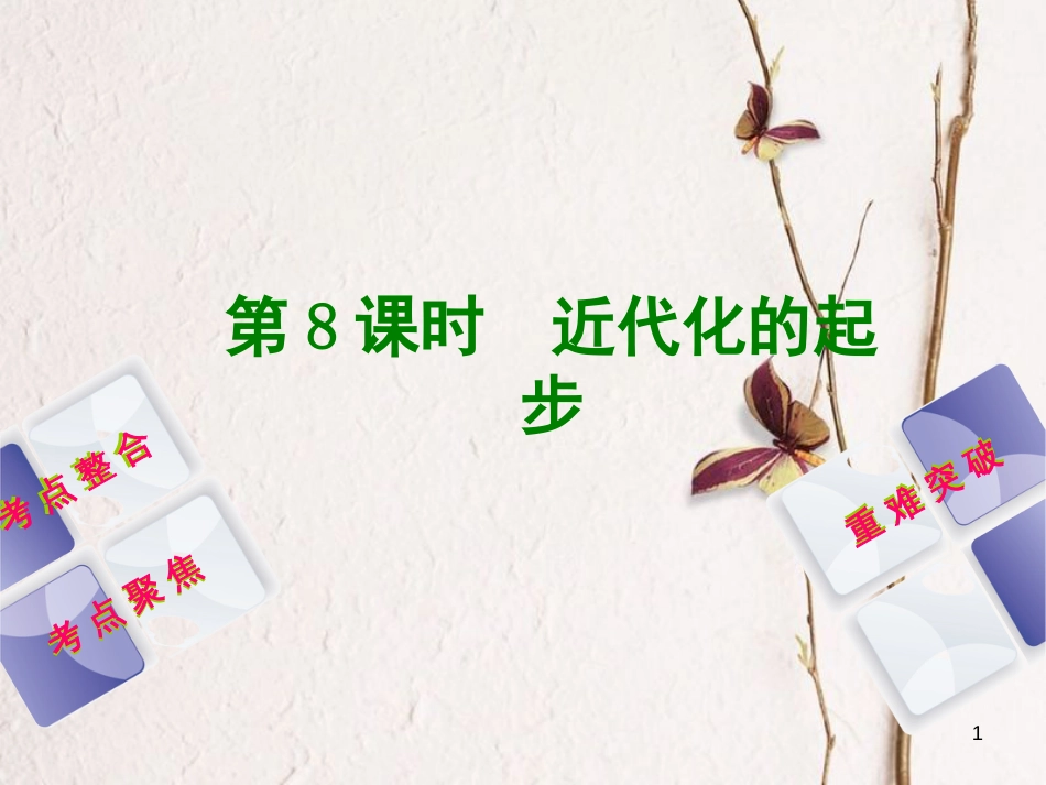 中考历史复习方案 第2单元 中国近代史 第8课时 近代化的起步课件 岳麓版_第1页