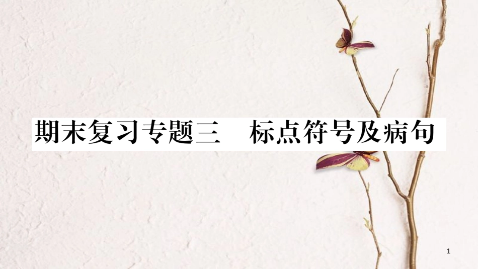 八年级语文下册 期末复习专题3 标点符号及病句课件 苏教版_第1页