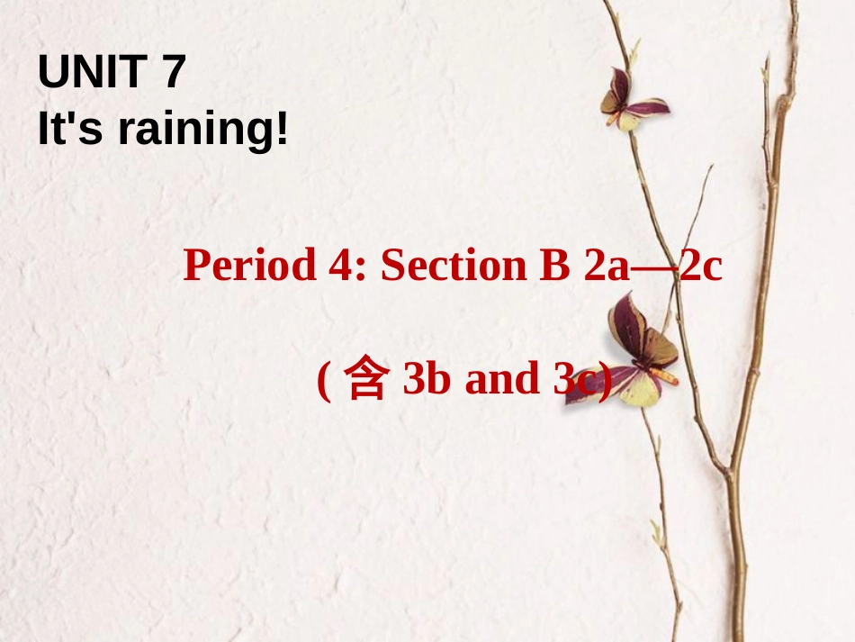 七年级英语下册 Unit 7 It's raining Period 4教学课件 （新版）人教新目标版(1)_第1页