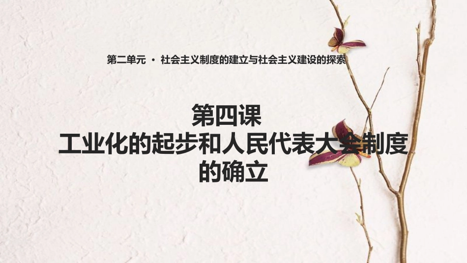 八年级历史下册 第二单元 社会主义制度的建立与社会主义建设的探索 第4课 工业化的起步和人民代表大会制度的确立课件6 新人教版_第1页