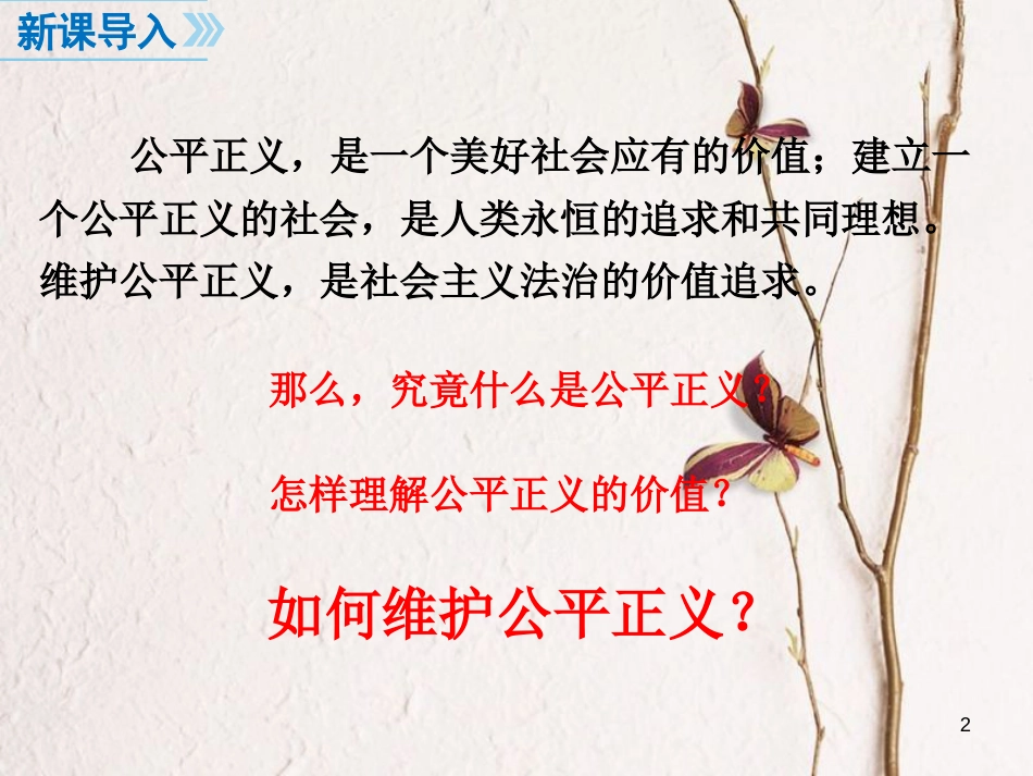 八年级道德与法治下册 第四单元 崇尚法治精神 第八课 维护公平正义 第1框 公平正义的价值课件 新人教版[共21页](1)_第2页