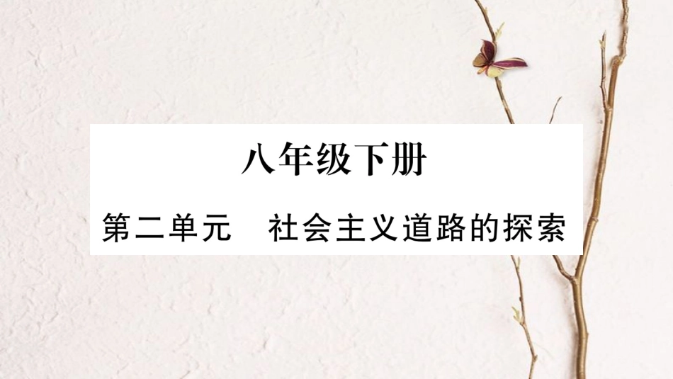 （广西北部湾专版）中考历史总复习 第一篇 考点系统复习 八下 第2单元 社会主义道路的探索课件 新人教版_第1页