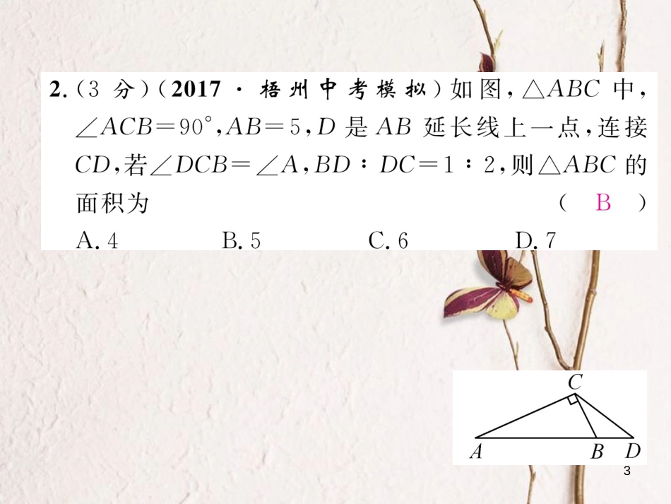 九年级数学下册 双休作业（三）作业课件 （新版）新人教版_第3页