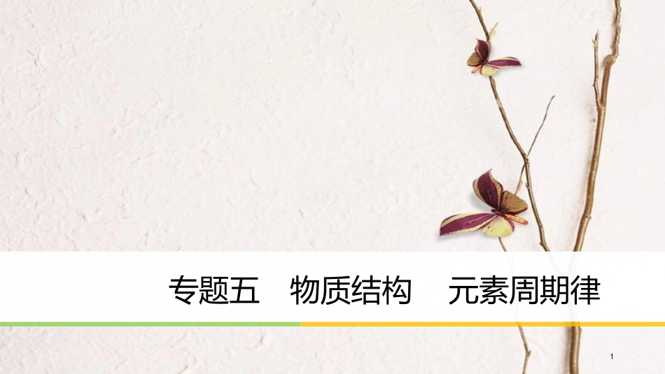 高中化学二轮复习 专题五 物质结构 元素周期律课件_第1页