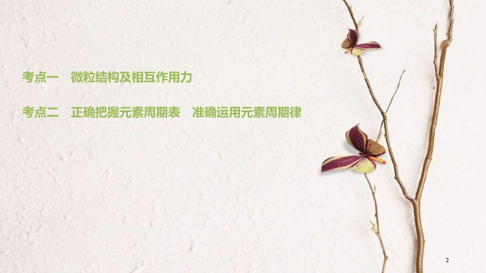 高中化学二轮复习 专题五 物质结构 元素周期律课件_第2页