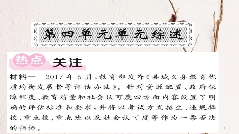 八年级道德与法治下册 第四单元 崇尚法治精神单元综述课件 新人教版(1)_第1页
