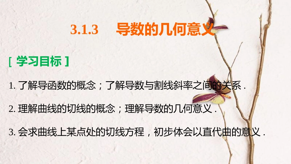高中数学 第三章 导数及其应用 3.1.3 导数的几何意义课件 新人教B版选修1-1[共32页]_第2页