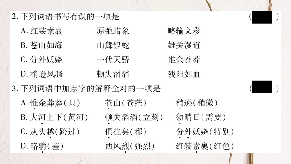 九年级语文下册 第二单元 5 词两首课件 语文版(1)_第3页