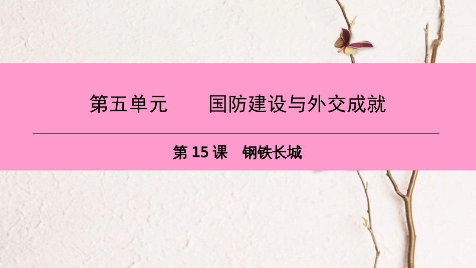 八年级历史下册 第五单元 国防建设与外交成就 第15课 钢铁长城课件 新人教版_第1页