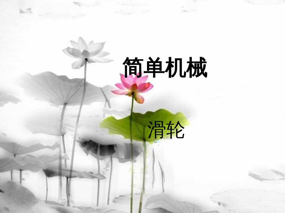 八年级物理下册 5.3《滑轮》课件4 北京课改版(1)_第1页