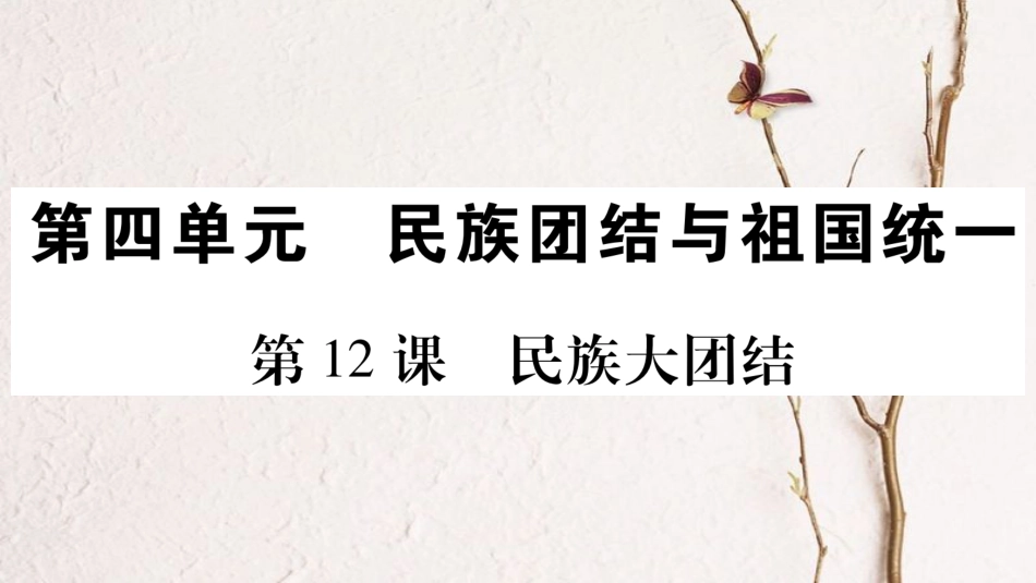 八年级历史下册 第四单元 第12课 民族大团结课件 新人教版_第1页
