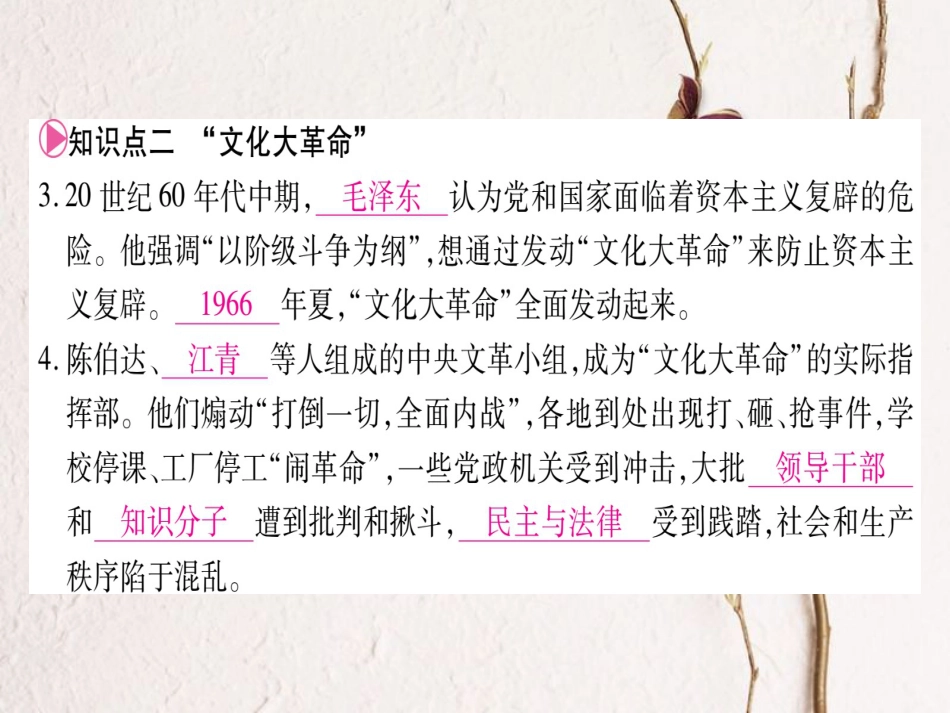 春八年级历史下册 第二单元 社会主义制度的建立与社会主义建设的探索 第6课 艰辛探索与建设成就习题课件 新人教版_第3页