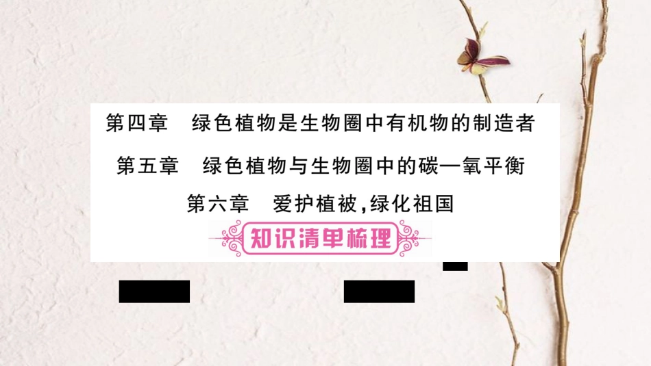 中考生物总复习 教材考点梳理 七上 第3单元 第4、5、6章课件 新人教版_第1页