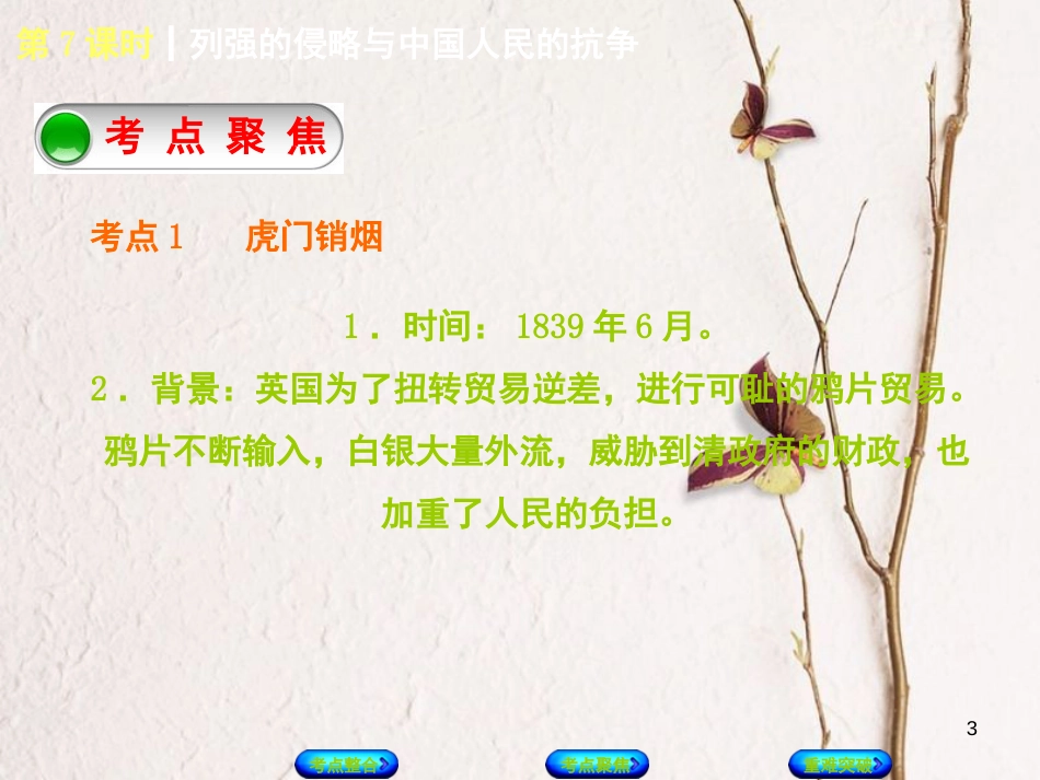 中考历史复习方案 第2单元 中国近代史 第7课时 列强的侵略与中国人民的抗争课件 岳麓版_第3页