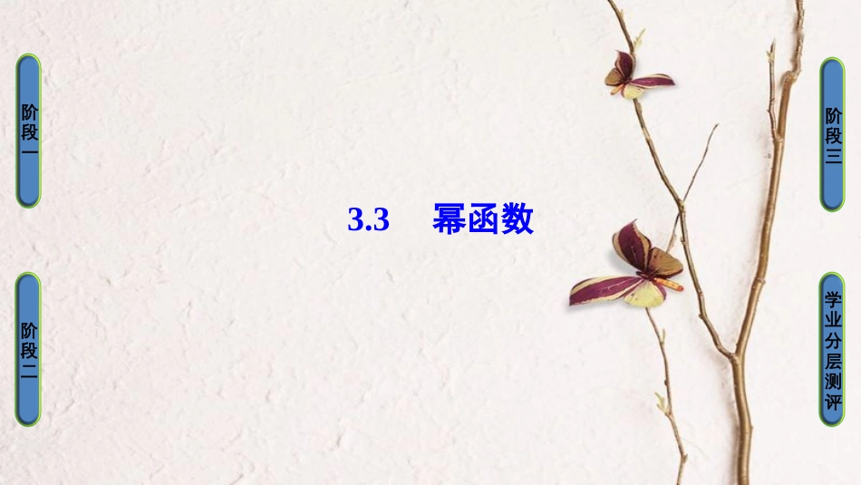 高中数学 第三章 指数函数、对数函数和幂函数 3.3 幂函数课件 苏教版必修1(1)_第1页