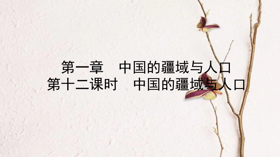 （青岛专版）中考地理总复习 八上 第一章 中国的疆域与人口教材知识梳理课件_第1页