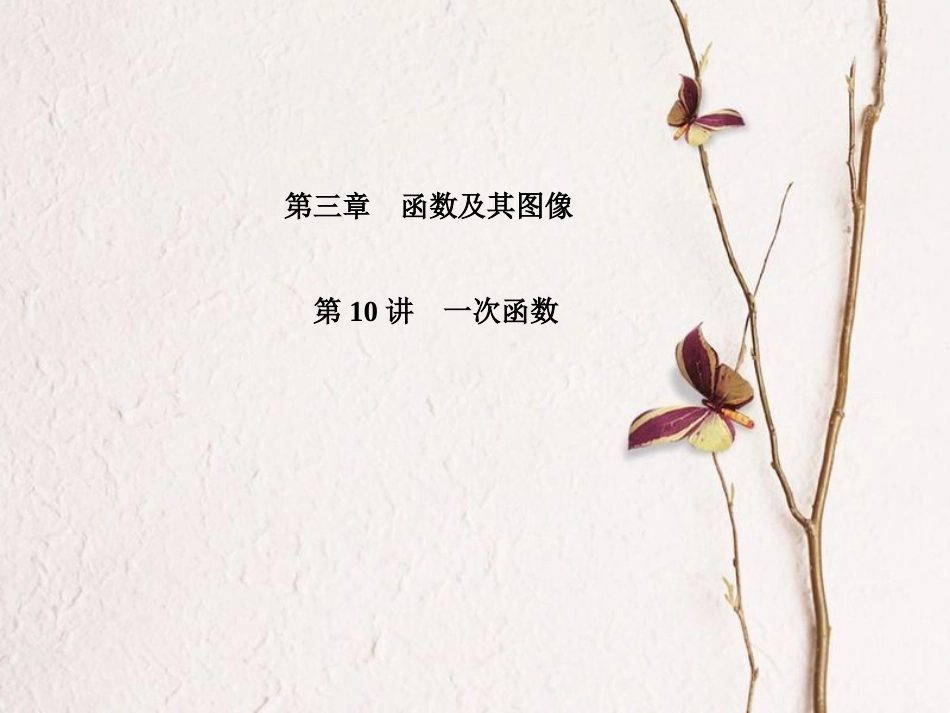 山东省滨州市中考数学复习 第3章 函数及其图象 第10讲 一次函数课件(1)_第1页