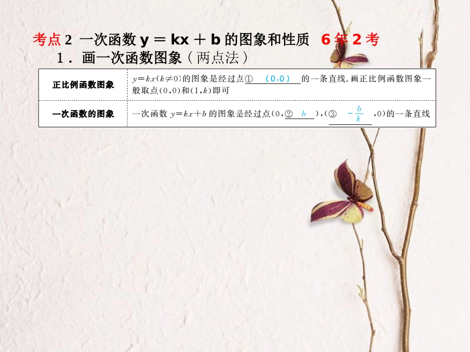 山东省滨州市中考数学复习 第3章 函数及其图象 第10讲 一次函数课件(1)_第3页