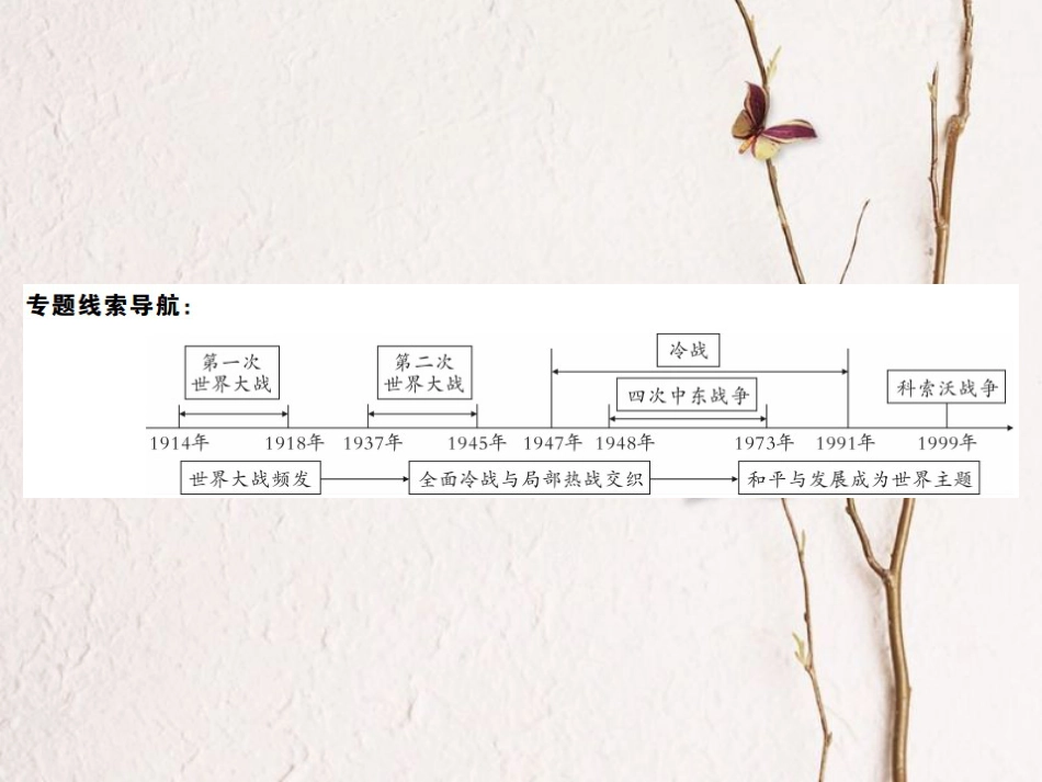 (全国版)九年级历史下册 期末专题复习 专题二 战争与和平练习课件 新人教版(1)_第2页