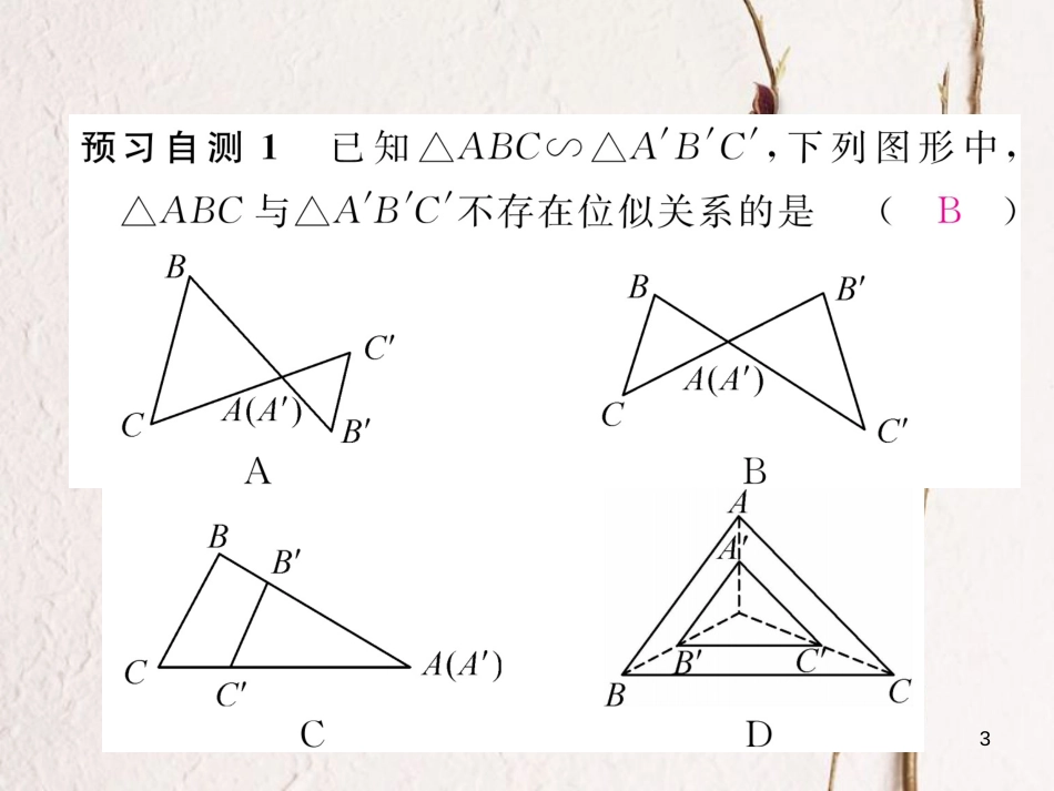 九年级数学下册 第27章 相似 27.3 位似（第1课时）位似的基本概念作业课件 （新版）新人教版(1)_第3页