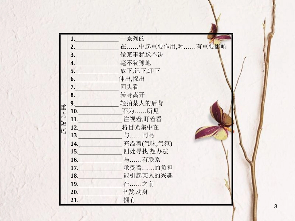 高中英语 模块重点小结（2）课件 外研版选修6_第3页