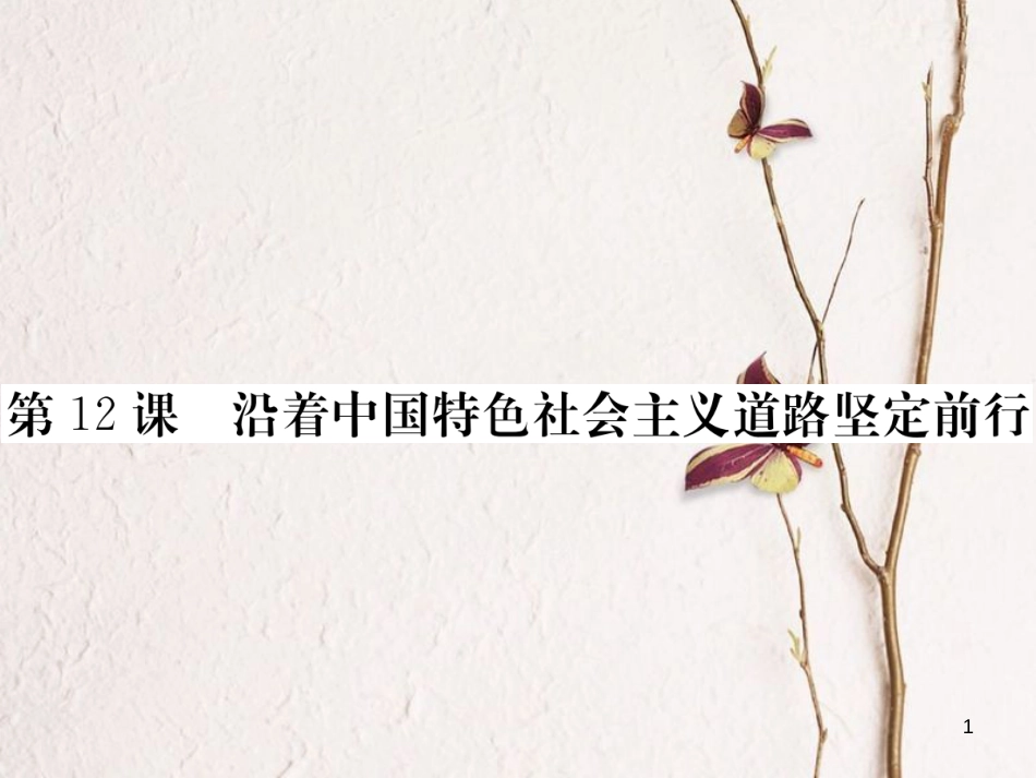 八年级历史下册 第三单元 社会主义现代化建设的新时期 第12课 沿着中国特色社会主义道路坚定前行作业课件 川教版_第1页