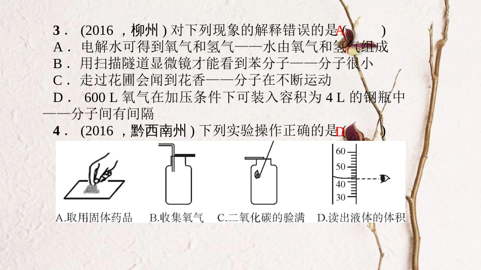 贵州省秋九年级化学上册 单元清四课件 （新版）新人教版[共15页](1)_第3页