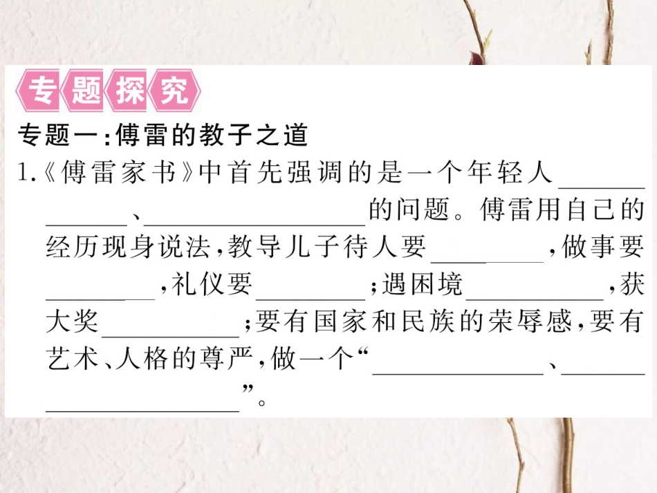 八年级语文下册 第三单元名著导读《傅雷家书》选择性阅读课件 新人教版(1)_第2页