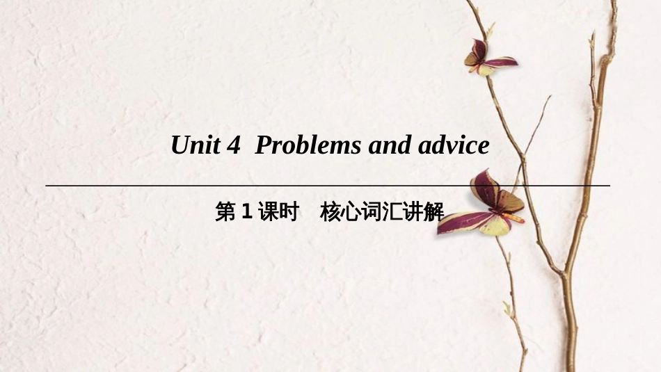 （广州沈阳通用）九年级英语上册 Module 2 Ideas and viewpoints Unit 4 Problems and advice（第1课时）核心词汇讲解课件 牛津深圳版_第1页