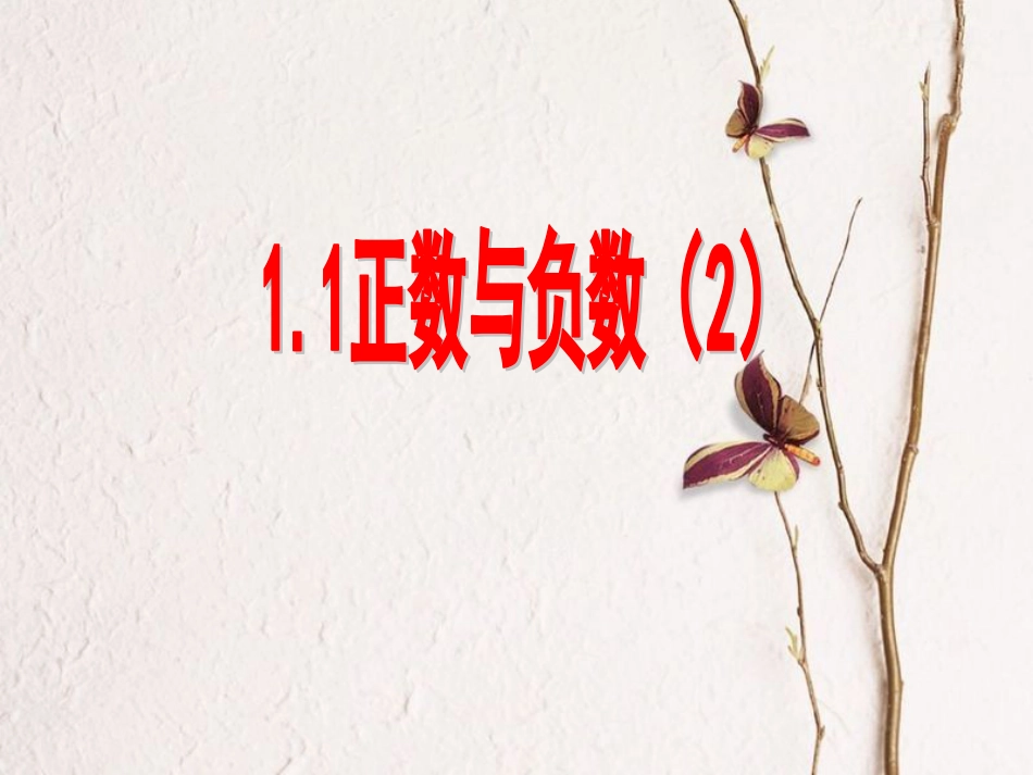 陕西省安康市石泉县池河镇七年级数学上册 1.1 正数和负数（2）课件 （新版）新人教版_第1页