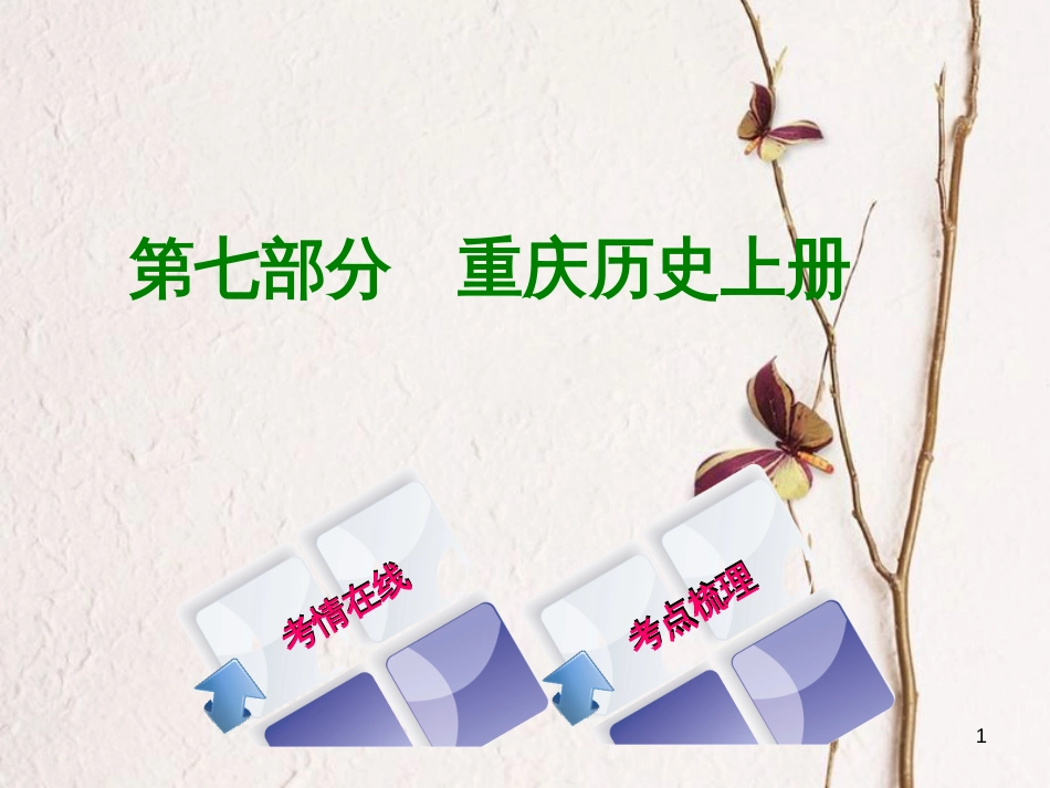（重庆专版）中考历史复习 教材梳理 第七部分 重庆历史上册课件_第1页