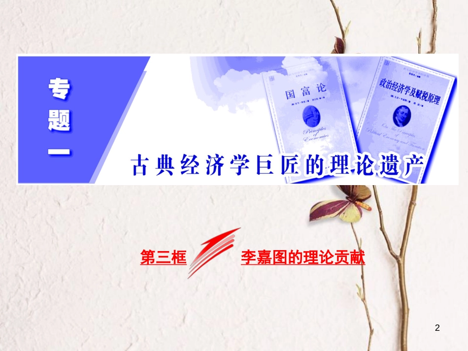 高中政治 专题一 古典经济学巨匠的理论遗产 第三框 李嘉图的理论贡献课件 新人教版选修2_第2页