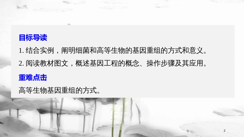 高中生物 第5章 遗传信息的改变 第21课时 基因重组课件 北师大版必修2_第2页