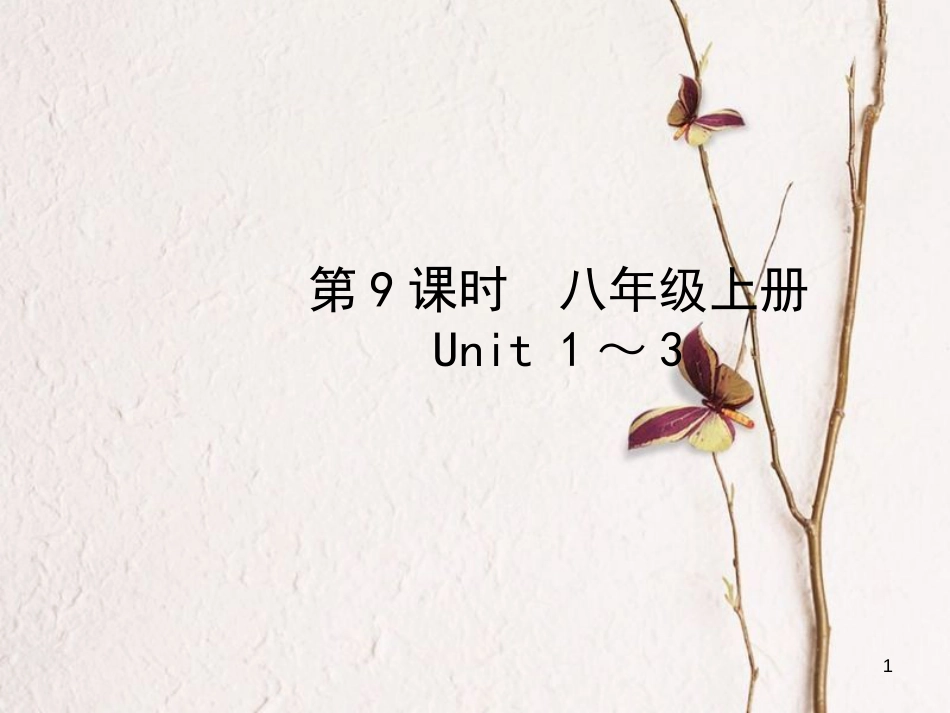 （淄博专版）中考英语复习 第一部分 八上 第9课时 Unit 1-3课件_第1页