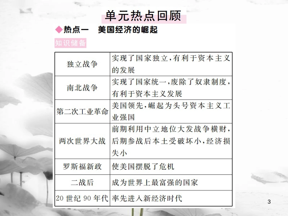 (全国版)九年级历史下册 第四单元 战后资本主义国家的变化小结练习课件 新人教版(1)_第3页