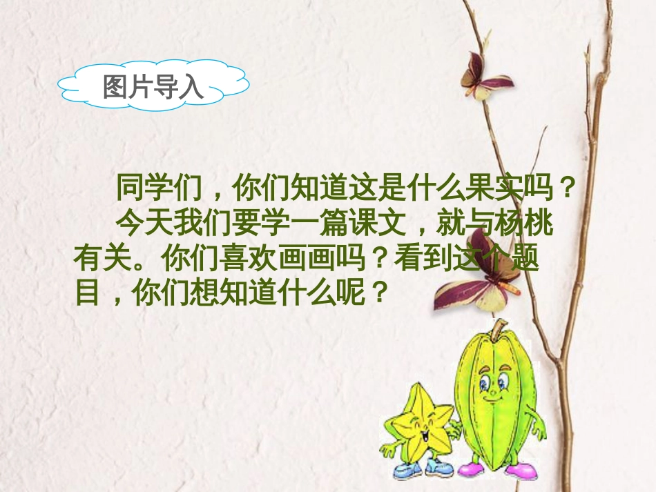 二年级语文下册 课文4 13 画杨桃(课时1)课件 新人教版_第2页
