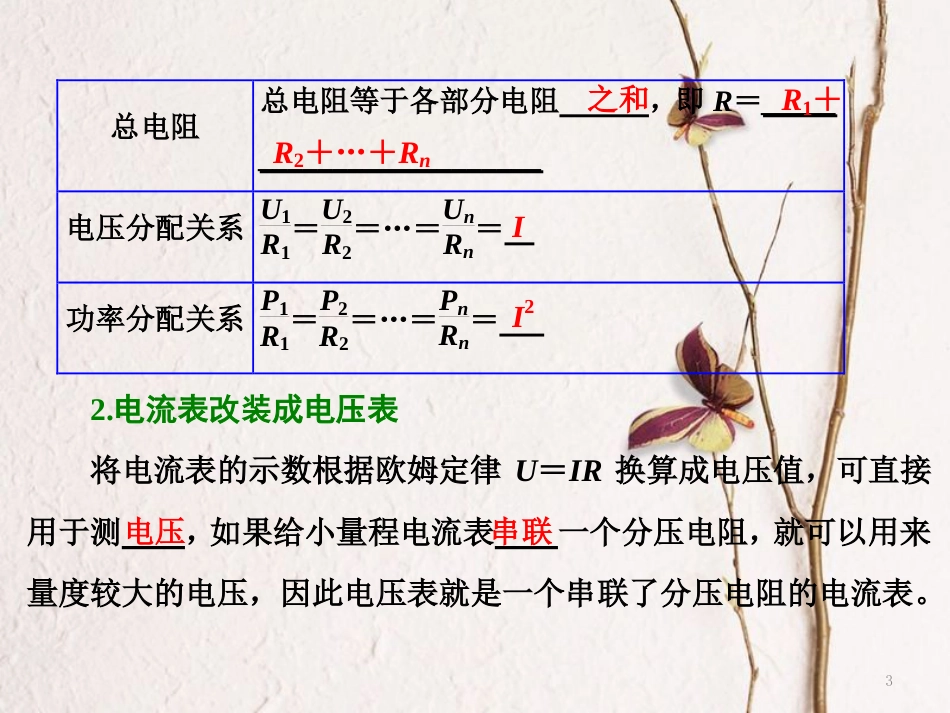 高中物理 第3章 恒定电流 第4节 串联电路和并联电路课件 鲁科版选修3-1_第3页