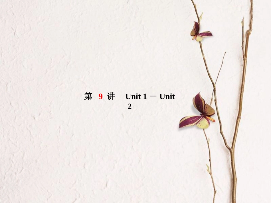 山东省青岛市版中考英语 第一部分 系统复习 成绩基石 第9讲 Unit 1-Unit 2课件(1)_第2页