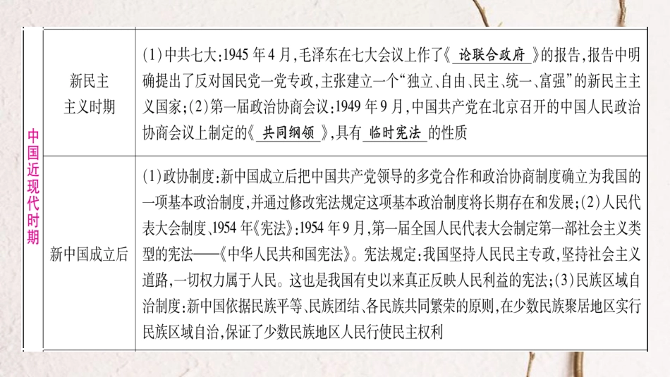 （广西北部湾专版）中考历史总复习 第二篇 知能综合提升 专题5 近现代史上的民主与法制课件 新人教版_第3页