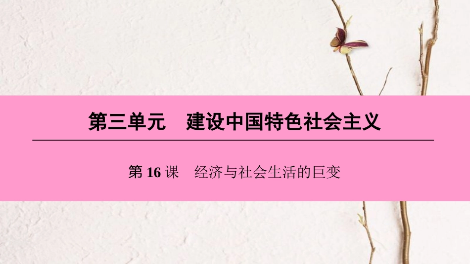 八年级历史下册 第三单元 建设中国特色社会主义 第16课 经济与社会生活的巨变课件 北师大版[共32页]_第1页