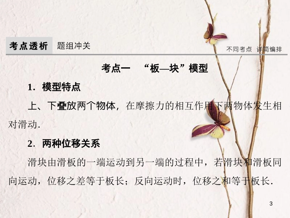 高考物理大一轮复习 第3章 牛顿运动定律 第4节 微专题1“板—块”＋“传送带”问题课件_第3页