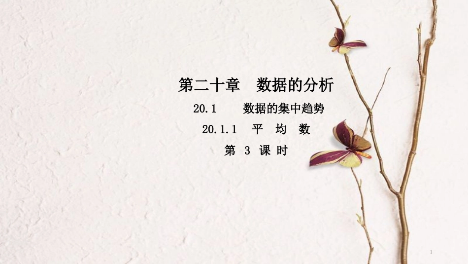 八年级数学下册 第二十章 数据的分析 20.1.1 平均数（第3课时）导学课件 （新版）新人教版_第1页