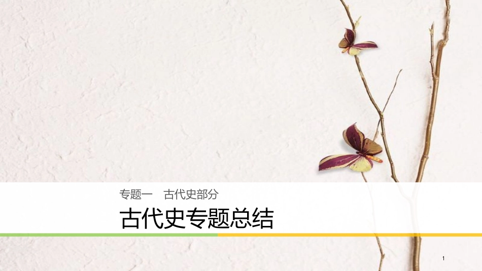 高考历史二轮复习 专题一 古代史部分总结课件_第1页