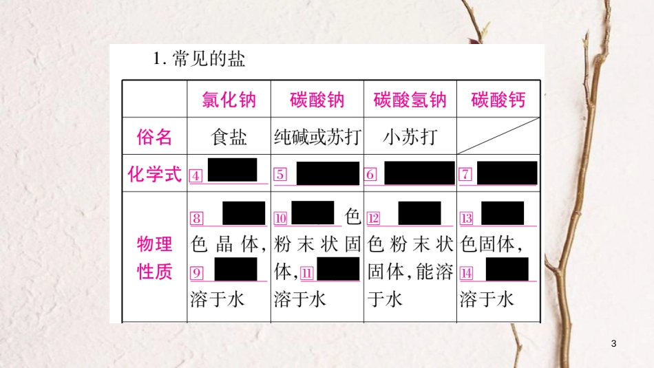 安徽省届中考化学总复习 第1部分 教材系统复习 第11单元 盐 化肥课件_第3页
