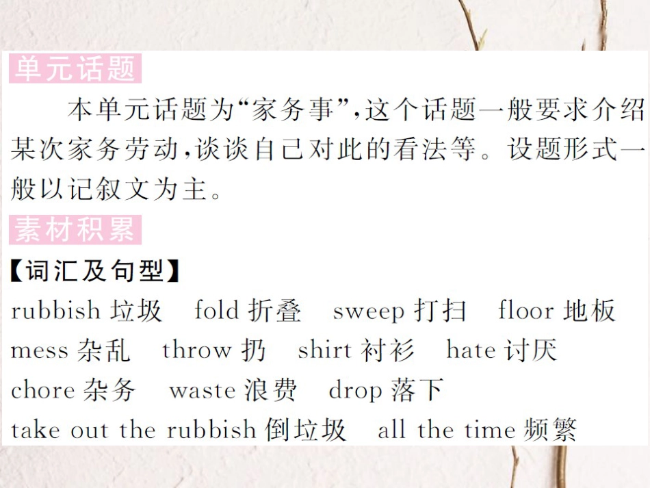 （贵州专版）春八年级英语下册 Unit 3 Could you please clean your room（第6课时）作业课件 （新版）人教新目标版_第2页